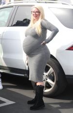 Pregnant JENNA JAMESON Out for Lunch at Fred Segal in West Hollywood 03/04/2017