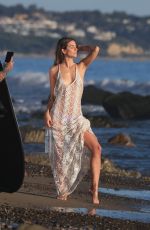 RACHEL MCCORD on the Set of a Photoshoot for 138 Water in Malibu 03/07/2017