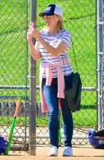 REESE WITHERSPOON at a Baseball Practice in Santa Monica 03/11/2017