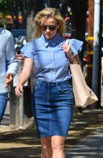 REESE WITHERSPOON in Denim Skirt Out in Los Angeles 03/08/2017