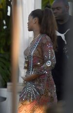 RIHANNA at a Pool of Her Hotel in Miami 03/08/2017