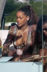 RIHANNA at a Pool of Her Hotel in Miami 03/08/2017