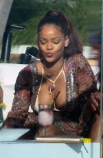 RIHANNA at a Pool of Her Hotel in Miami 03/08/2017