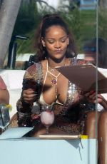 RIHANNA at a Pool of Her Hotel in Miami 03/08/2017