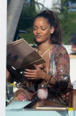 RIHANNA at a Pool of Her Hotel in Miami 03/08/2017