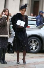 RITA ORA at Memorial Service for Franca Sozzani in Milan 02/27/2017