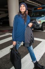 ROSARIO DAWSON at LAX Airport in Los Angeles 03/05/2017