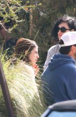 RUMER WILLIS Debuts New Cropped, Curly Dark Brown Hairdo at Soho House in Malibu 03/19/2017