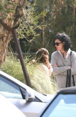 RUMER WILLIS Debuts New Cropped, Curly Dark Brown Hairdo at Soho House in Malibu 03/19/2017