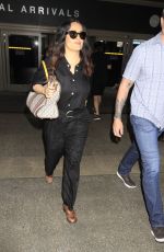 SALMA HAYEK at Los Angeles International Airport 03/28/2017