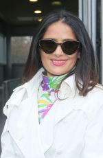 SALMA HAYEK Leaves Balenciaga Fashion Show in Paris 03/05/2017