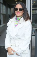SALMA HAYEK Leaves Balenciaga Fashion Show in Paris 03/05/2017