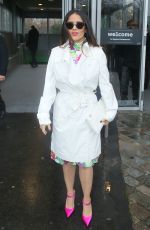 SALMA HAYEK Leaves Balenciaga Fashion Show in Paris 03/05/2017
