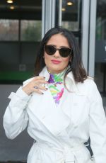 SALMA HAYEK Leaves Balenciaga Fashion Show in Paris 03/05/2017