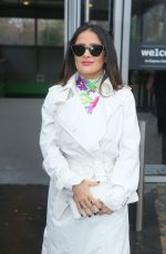SALMA HAYEK Leaves Balenciaga Fashion Show in Paris 03/05/2017