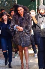 SANAA LATHAN Arrives at AOL Studios in New York 03/22/2017