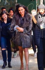 SANAA LATHAN Arrives at AOL Studios in New York 03/22/2017