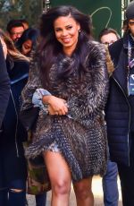 SANAA LATHAN Arrives at AOL Studios in New York 03/22/2017