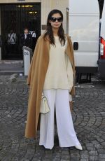 SARA SAMPAIO Arrives at Balmain Fashion Show at Paris Fashion Week 03/02/2017