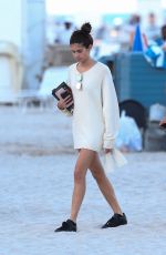 SARA SAMPAIO Out on the Beach in Miami 03/12/2017