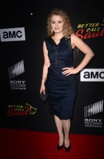 SARAH MINNICH at Better Call Saul Season 3 Premiere in Culver CIty 03/28/2017