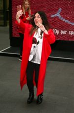 SCARLETT MOFFATT Arrives at Babybel Comic Relief Promotion in London 03/08/2017