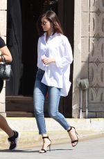 SELENA GOMEZ in Jeans Out for Lunch in Los Angeles 03/08/2017