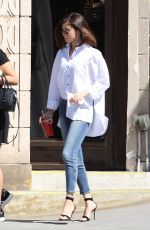 SELENA GOMEZ in Jeans Out for Lunch in Los Angeles 03/08/2017