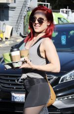 SHARNA BURGESS Arrives at Dancing with the Stars Rehersal in Los Angeles 03/16/2017