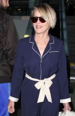 SHARON STONE at Los Angeles International Airport 03/22/2017