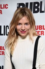 SIENNA MILLER at Joan of Arc: Into the Fire Opening Night at Public Theater in New York 03/15/2017