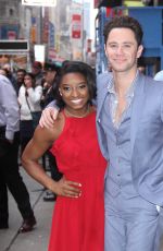 SIMONE BILES Arrives at Good Morning America in New York 03/01/2017