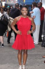 SIMONE BILES Arrives at Good Morning America in New York 03/01/2017