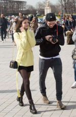 SONIA BEN AMMAR and Brooklyn Beckham at Louvre Museum in Paris 03/102/107