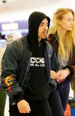 SOPHIE TURNER and Joe Jonas at at JFK Airport in New York 03/06/2017