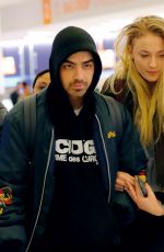 SOPHIE TURNER and Joe Jonas at at JFK Airport in New York 03/06/2017