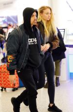 SOPHIE TURNER and Joe Jonas at at JFK Airport in New York 03/06/2017