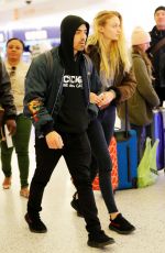 SOPHIE TURNER and Joe Jonas at at JFK Airport in New York 03/06/2017
