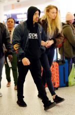 SOPHIE TURNER and Joe Jonas at at JFK Airport in New York 03/06/2017