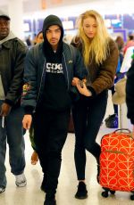 SOPHIE TURNER and Joe Jonas at at JFK Airport in New York 03/06/2017