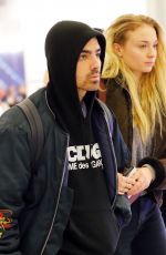 SOPHIE TURNER and Joe Jonas at at JFK Airport in New York 03/06/2017