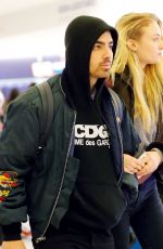 SOPHIE TURNER and Joe Jonas at at JFK Airport in New York 03/06/2017
