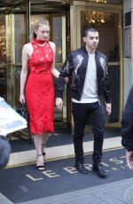 SOPHIE TURNER and Joe Jonas Leaves Bristol Hotel in Paris 03/07/2017