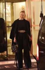 SOPHIE TURNER Leaves Her Hotel in Paris 03/06/2017