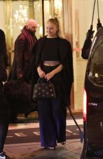 SOPHIE TURNER Leaves Her Hotel in Paris 03/06/2017
