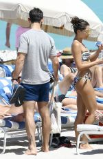 STINA SANDERS in Bikini at a Beach in Miami 03/30/2017