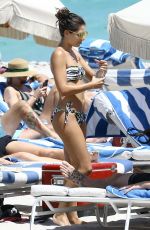 STINA SANDERS in Bikini at a Beach in Miami 03/30/2017