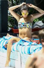 STINA SANDERS in Bikini at a Beach in Miami 03/30/2017