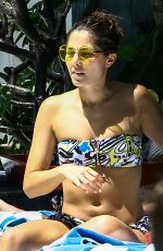 STINA SANDERS in Bikini at a Beach in Miami 03/30/2017