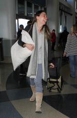 SUTTON FOSTER at LAX Airport in Los Angeles 03/02/2017